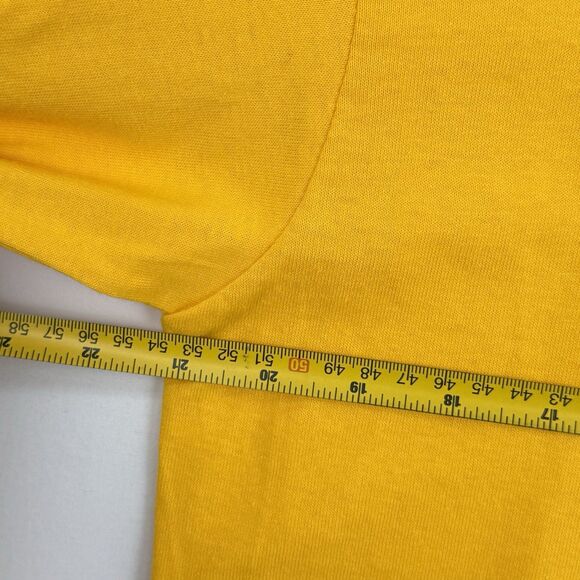 Medalist Made in USA Yellow Cotton Turtleneck Shirt Medium Vintage 90s - Picture 9 of 12